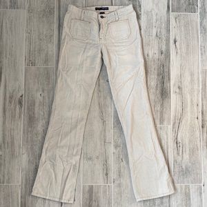 Abercrombie & Fitch Cream Boot Cut Pants